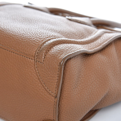 Celine Pebbled Calfskin Micro Luggage Camel 17 of 20