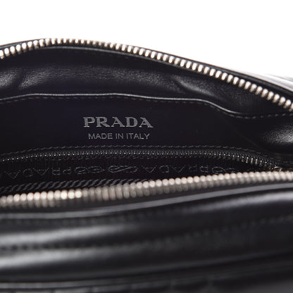 Prada Soft Calfskin Diagramme Crossbody Bag Black 8 of 10