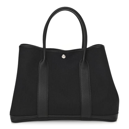 Hermes Toile Negonda Garden Party Tote 36 MM Bleu Marine Black 1 of 11