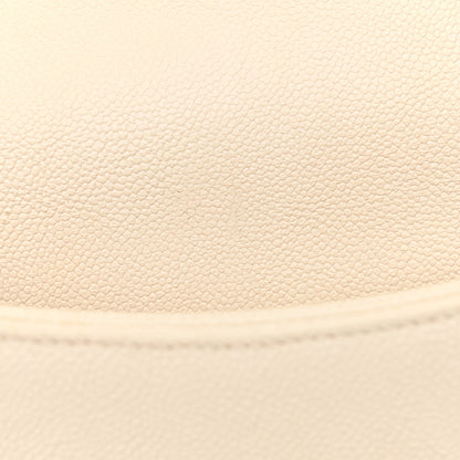 Chanel Grained Calfskin Quilted Small Cuba Top Handle Flap White 11 of 14