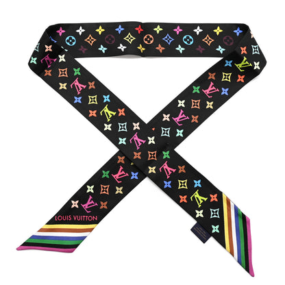 Louis Vuitton LV X TM Silk Monogram Multicolor BB Bandeau Black 1 of 3