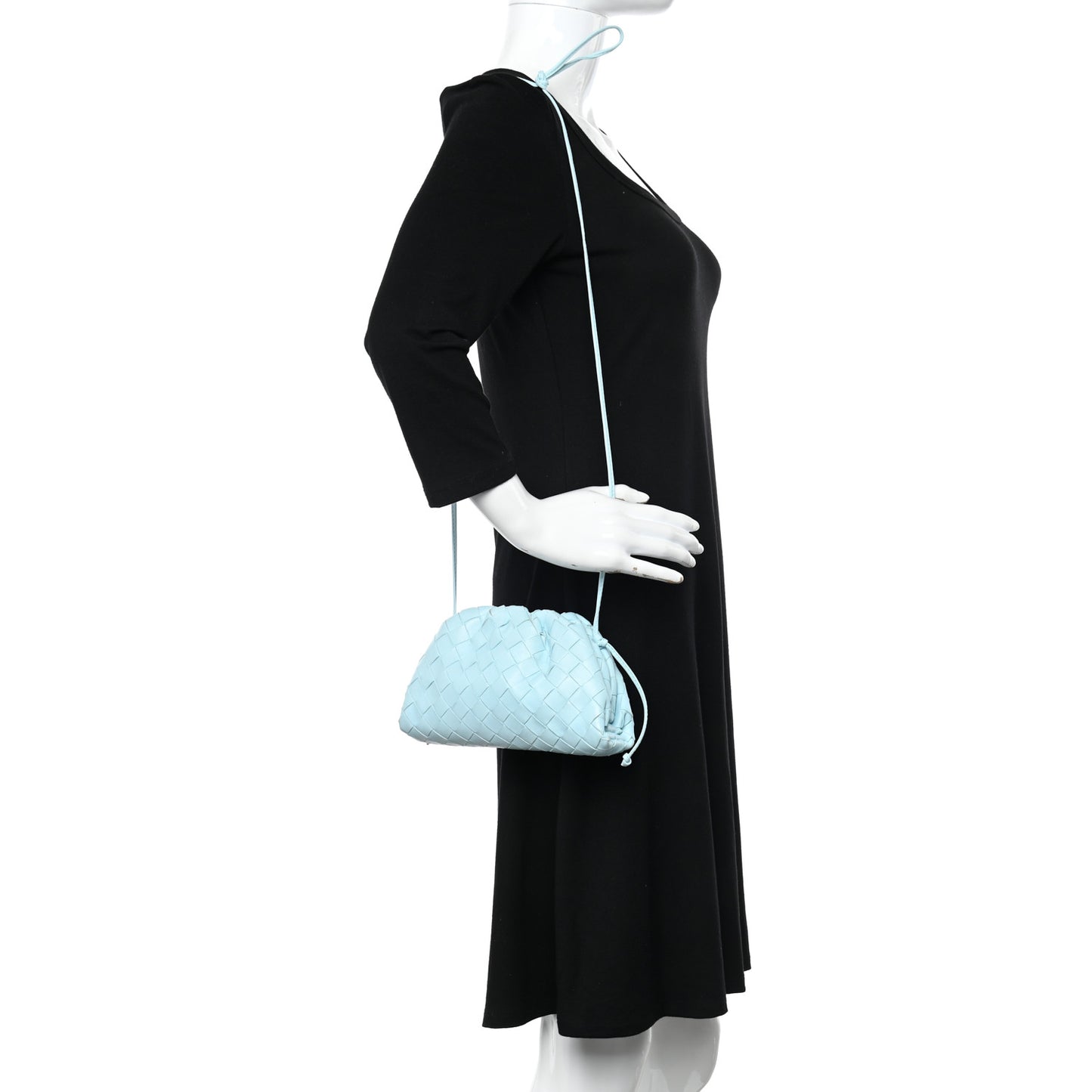 Nappa Intrecciato The Mini Pouch Topazio Silver