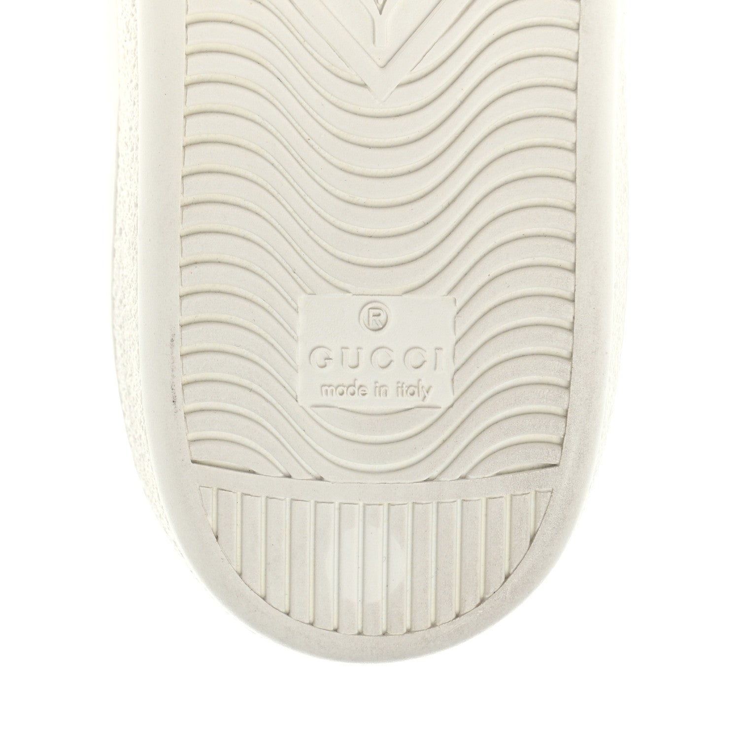 Gucci Calfskin Ayers Bee Embroidered Womens Ace Sneakers 41 White Green 7 of 10