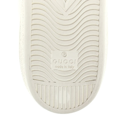 Gucci Calfskin Ayers Bee Embroidered Womens Ace Sneakers 41 White Green 7 of 10