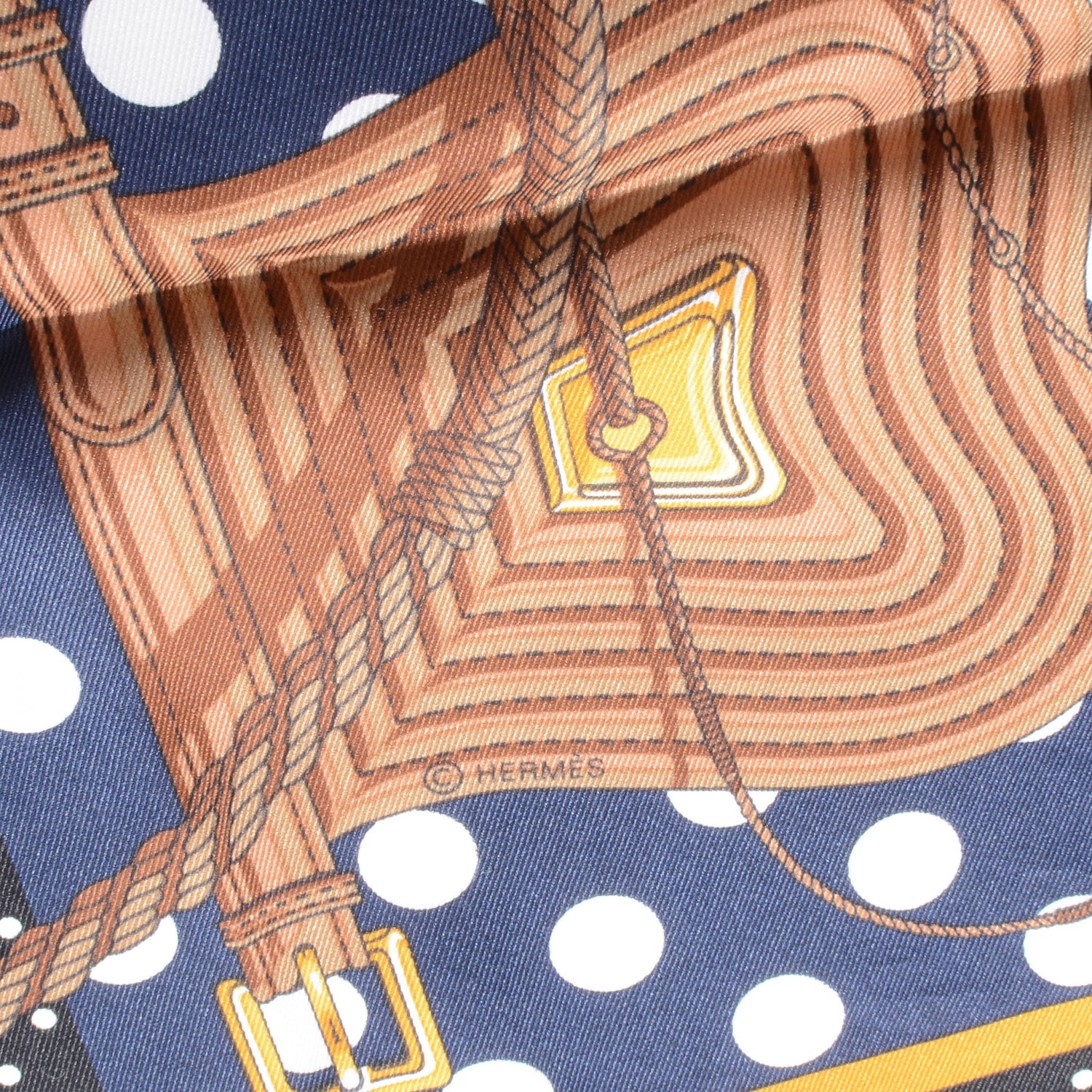 Hermes Silk Clic Clac A Pois Scarf 70 8 of 9