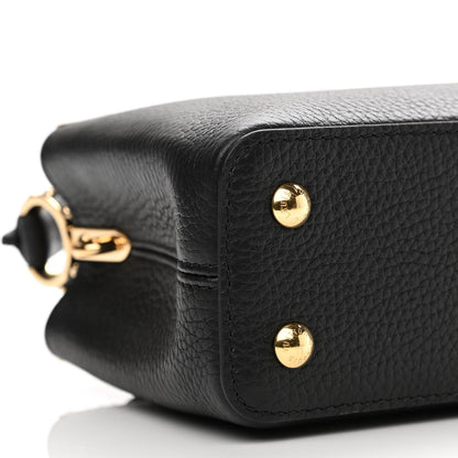 Louis Vuitton Taurillon Embellished Flower Crown Capucines Mini Black 8 of 9