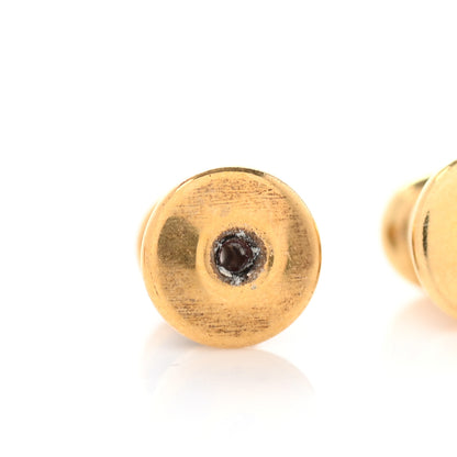 Christian Dior Metal Crystal Lucky Square Drop Earrings Gold 4 of 4
