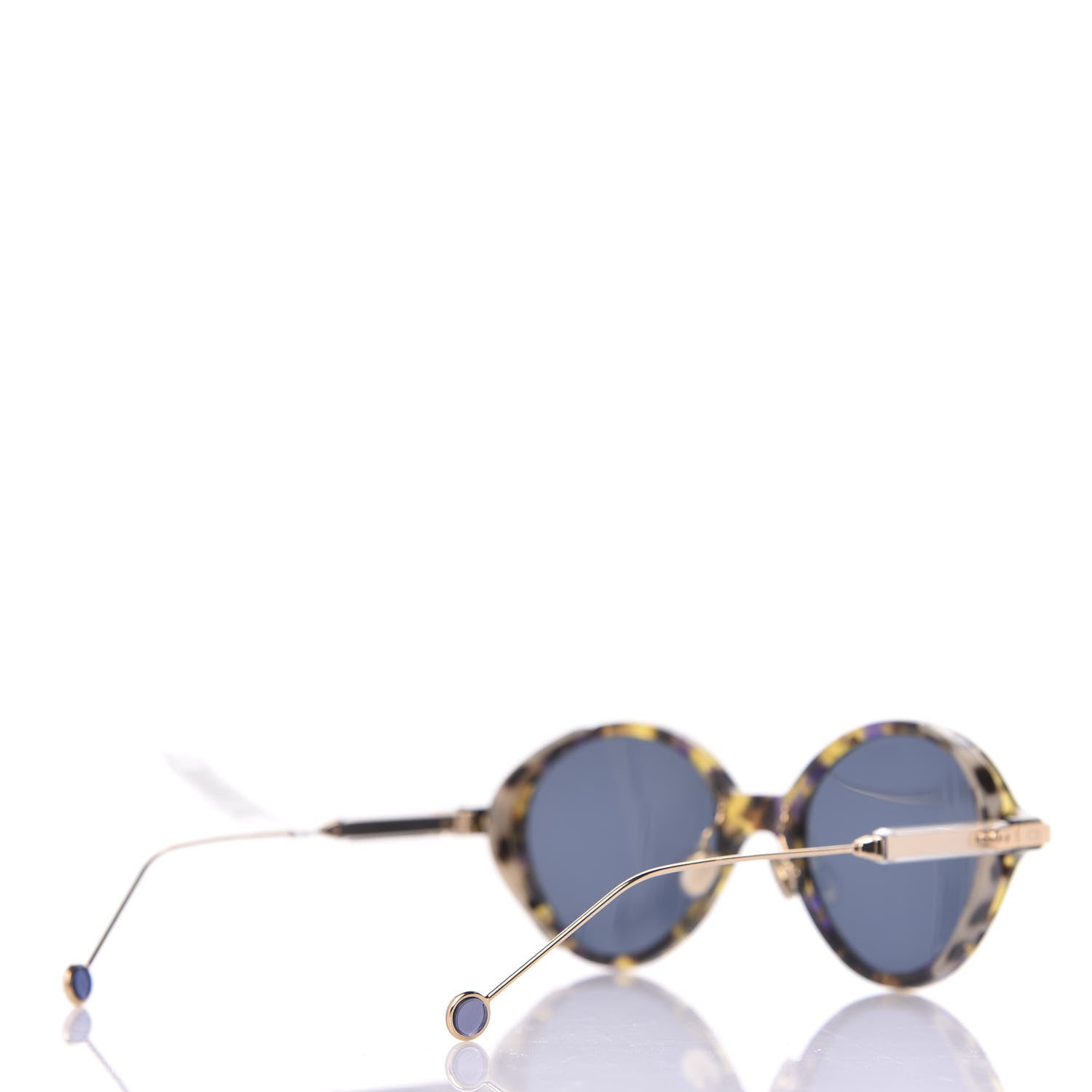 Christian Dior Acetate Umbrage Round Sunglasses Tortoise Blue 4 of 6