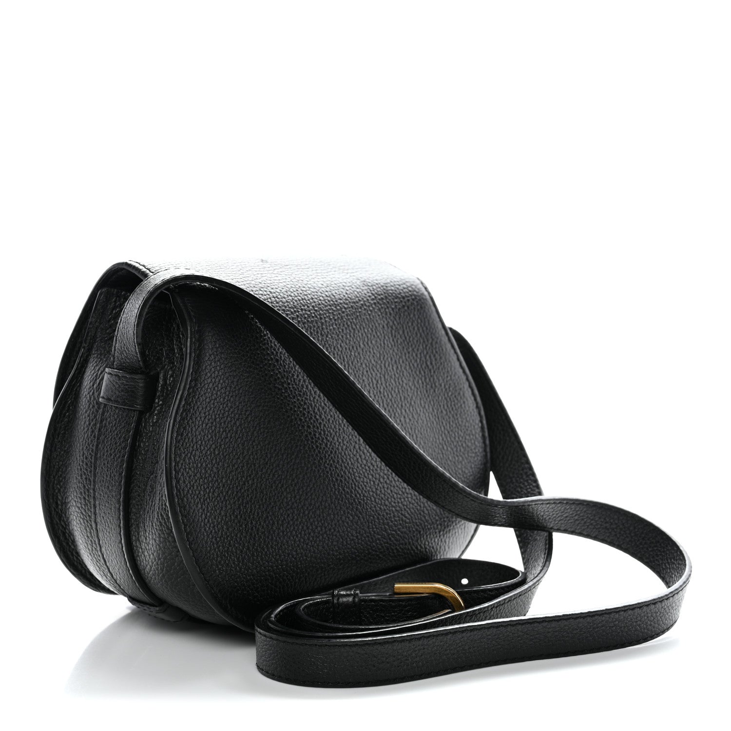 Chloe Grained Calfskin Small Marcie Saddle Bag Black 2 of 12