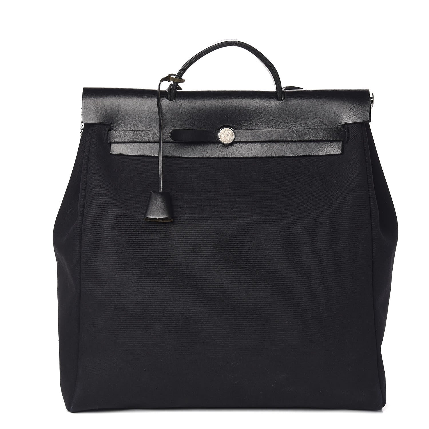 Hermes Toile Vache Calfskin Herbag 40 GM Bleu Marine 1 of 11