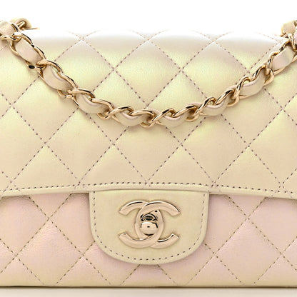 Chanel Iridescent Lambskin Quilted Mini Rectangular Flap Ivory 8 of 11