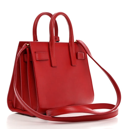 Saint Laurent Calfskin Nano Sac De Jour Lipstick Red 2 of 10