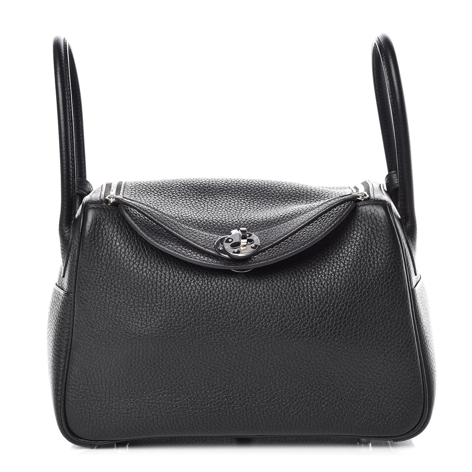 Hermes Taurillon Clemence Lindy 26 Black 1 of 13