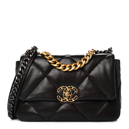 Chanel Lambskin Quilted Medium Chanel 19 Flap Dark Brown 2 of 22