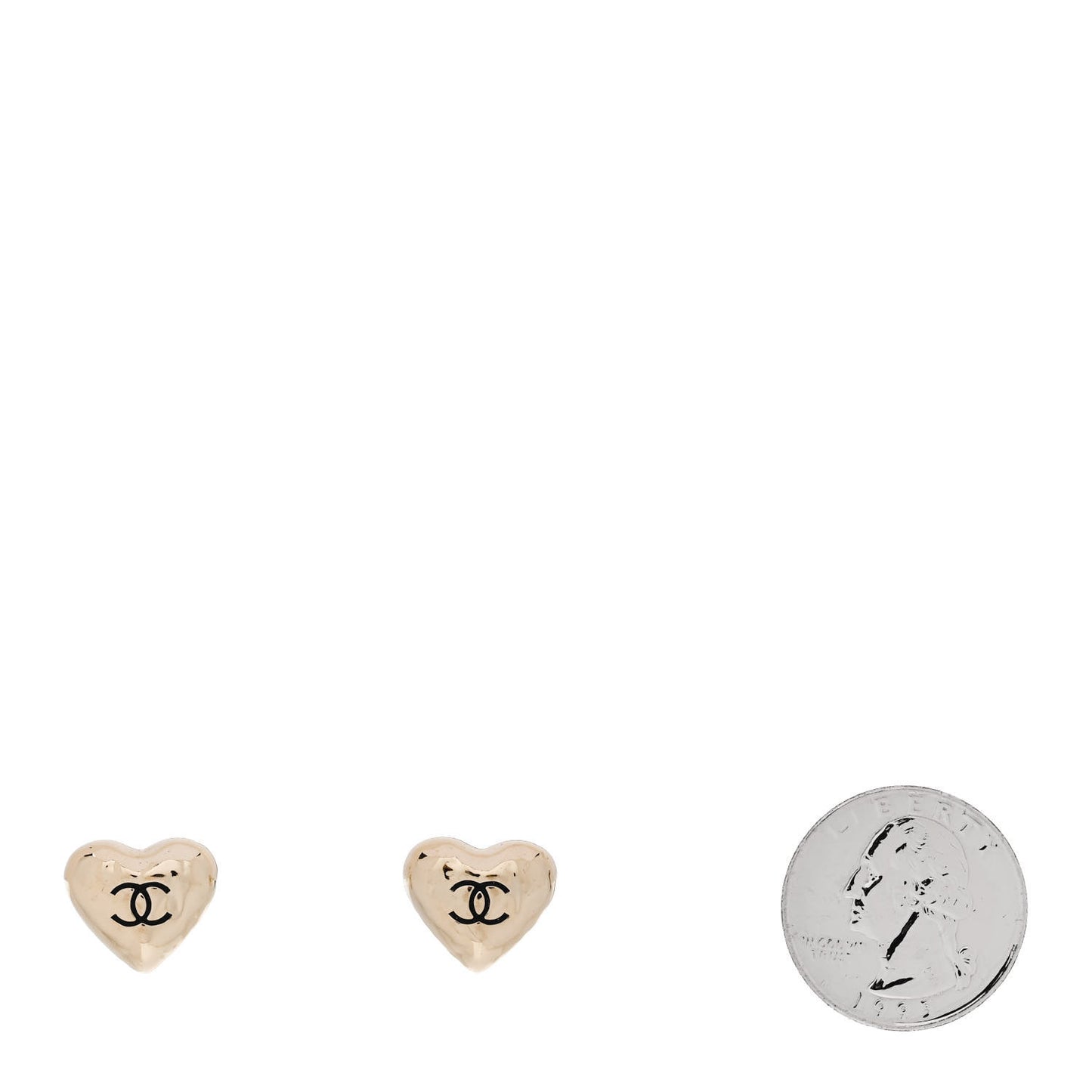 CC Heart Earrings Gold