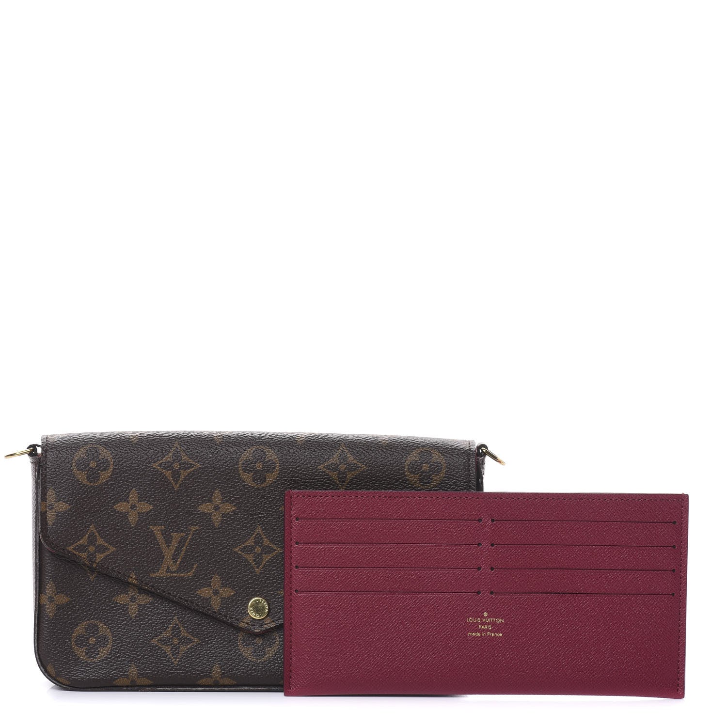 Louis Vuitton Monogram Pochette Felicie Chain Wallet Fuchsia 2 of 7