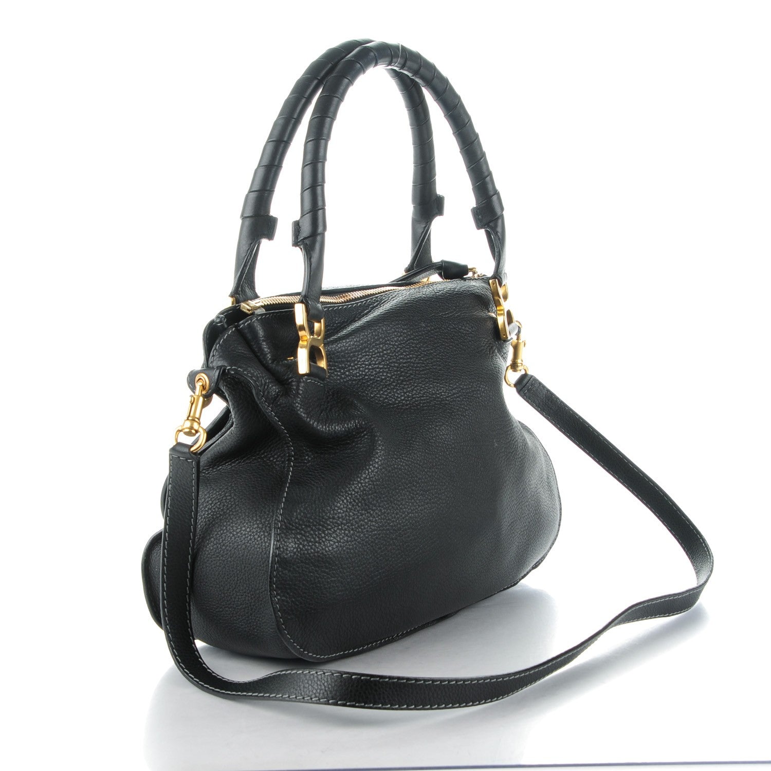 Chloe Calfskin Medium Marcie Satchel Black 3 of 7