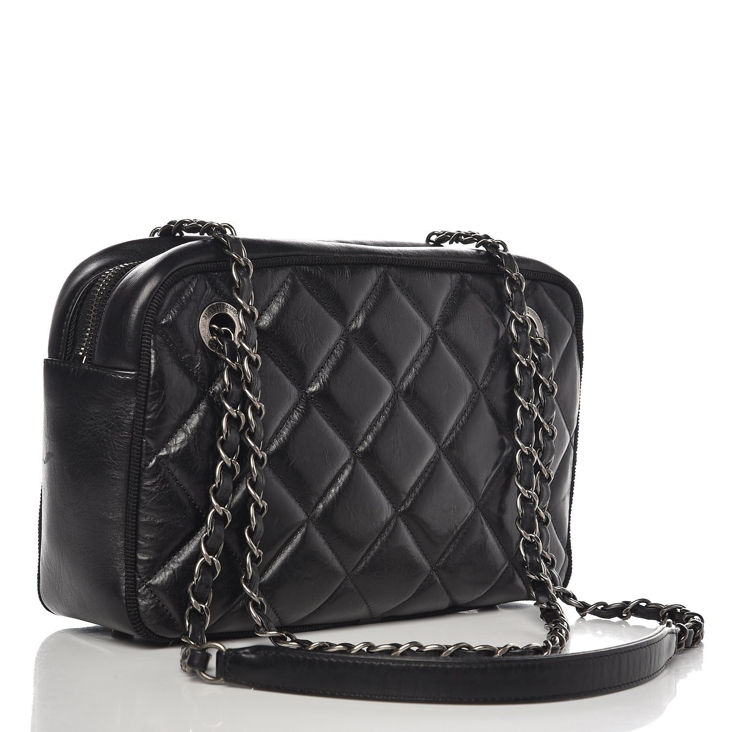 Chanel Calfskin Quilted Small Ballerine Camera Case Black 3 of 8