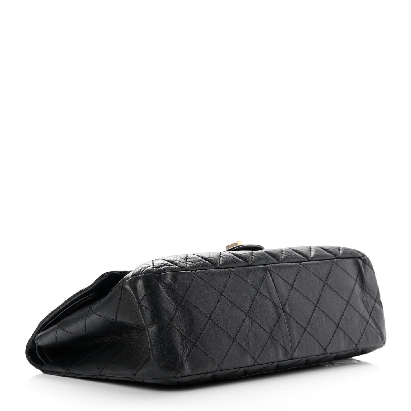 Aged Calfskin Quilted 2.55 Reissue 227 Flap Black