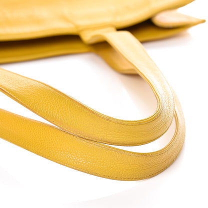 Chanel Caviar CC Tote Yellow 12 of 14