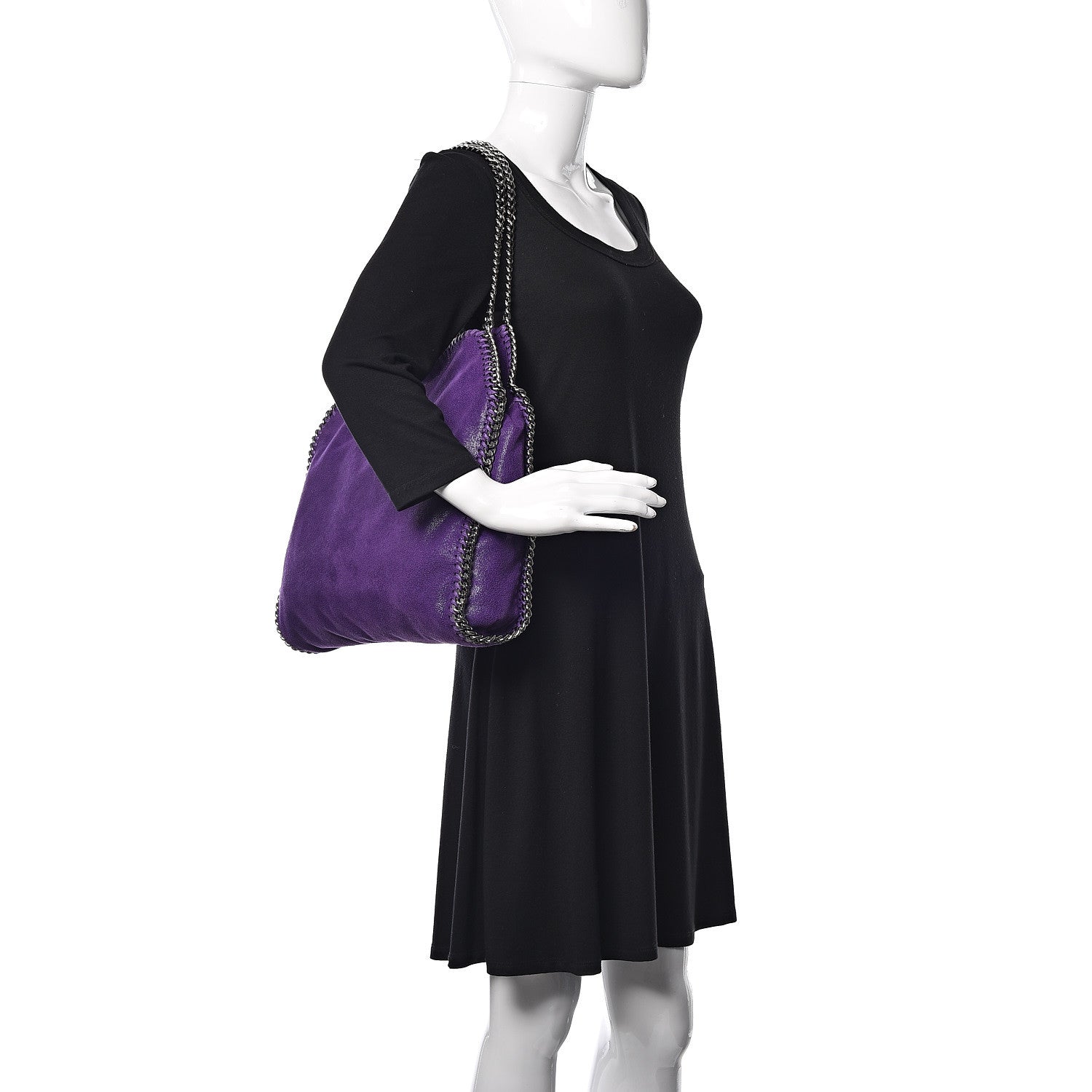 Stella McCartney Shaggy Deer Small Falabella Tote Purple 2 of 9