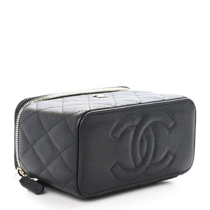 Chanel Caviar Quilted Small Vanity Case With Chain Black 4 of 12