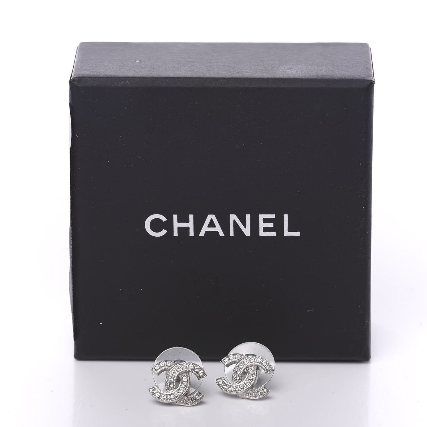 Crystal Mini Timeless CC Earrings Silver