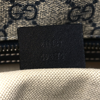 Gucci GG Supreme Monogram Medium Zippered Shopping Tote Navy 7 of 10