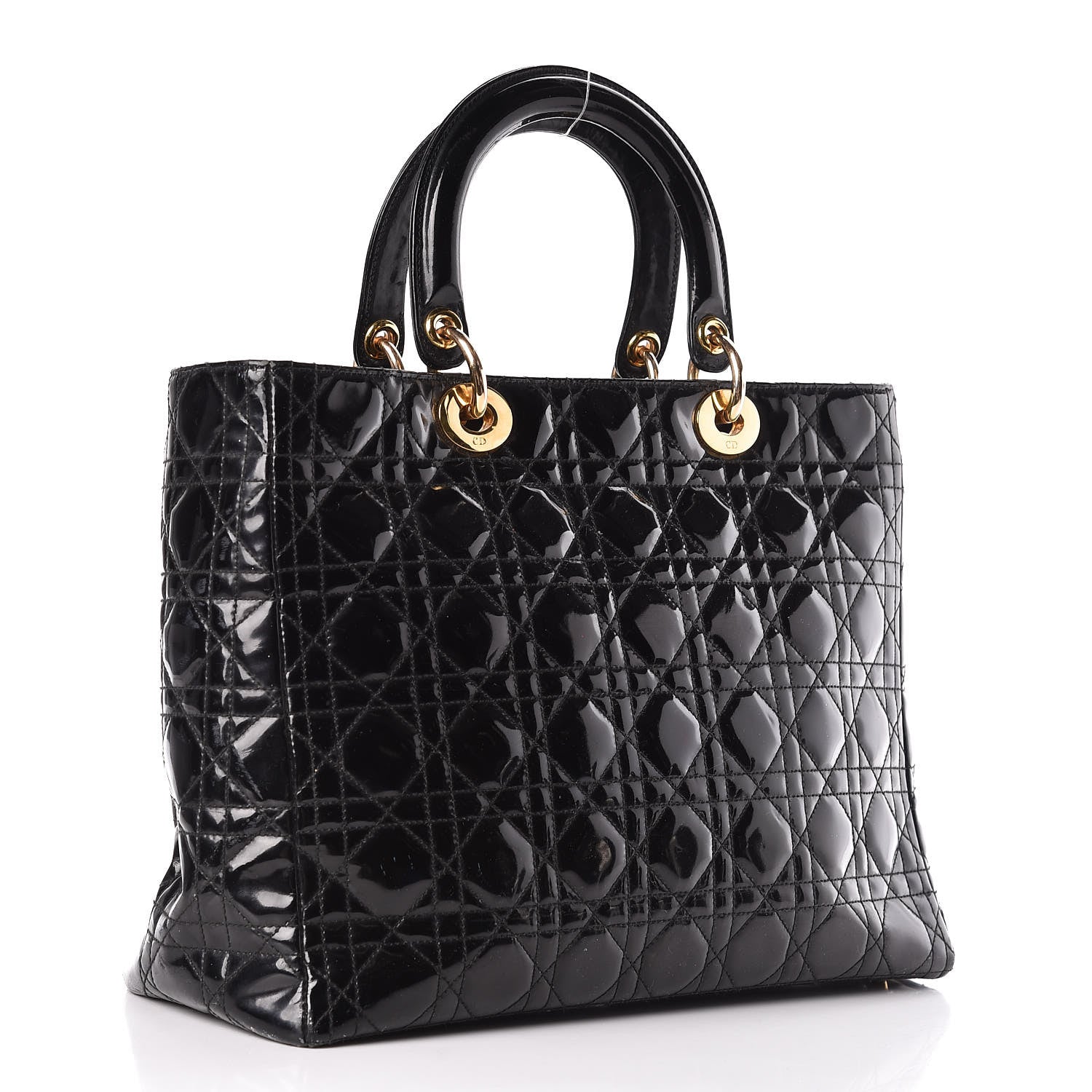 Christian Dior Patent Cannage Large Lady Dior Black 3 of 13
