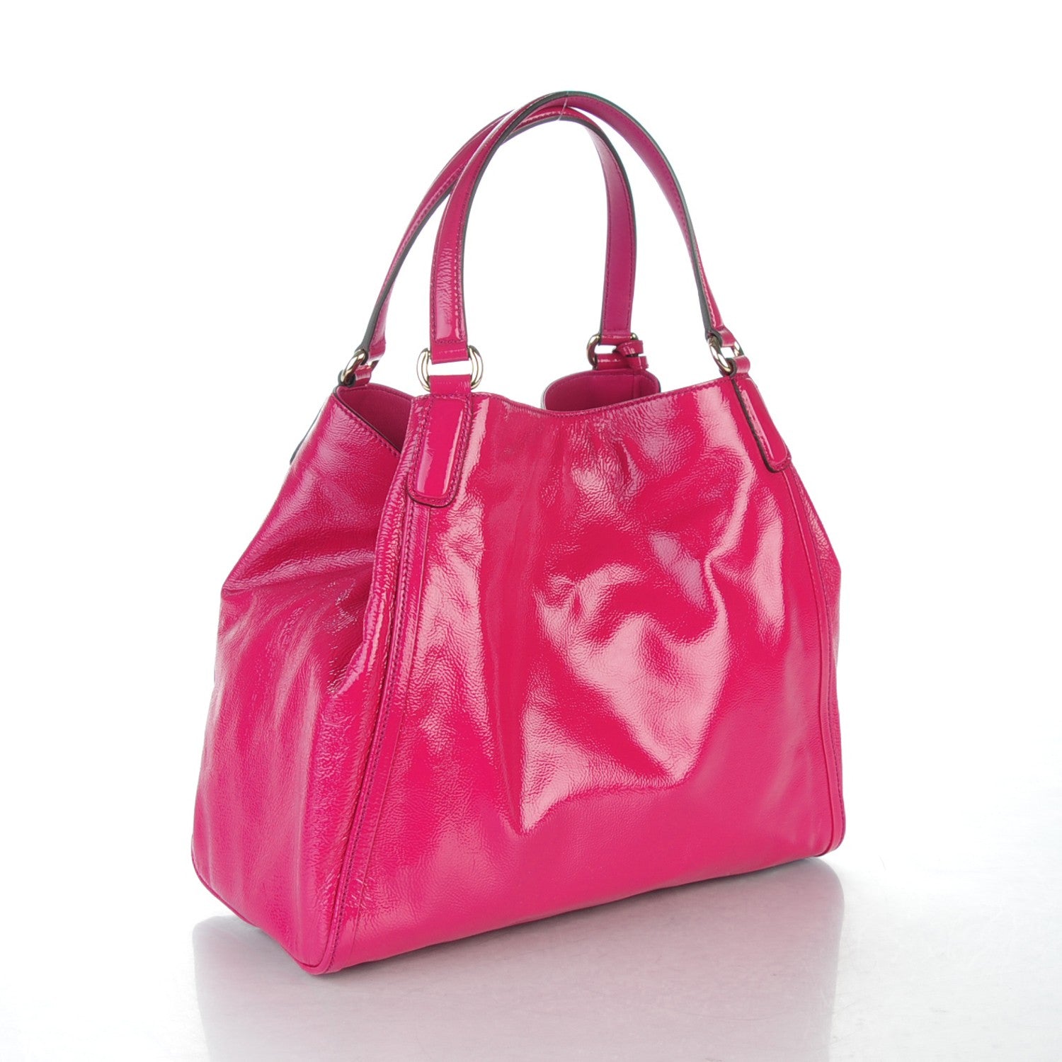 Gucci Vernice Naplack Medium Soho Shoulder Bag Bright Bouganville 3 of 7