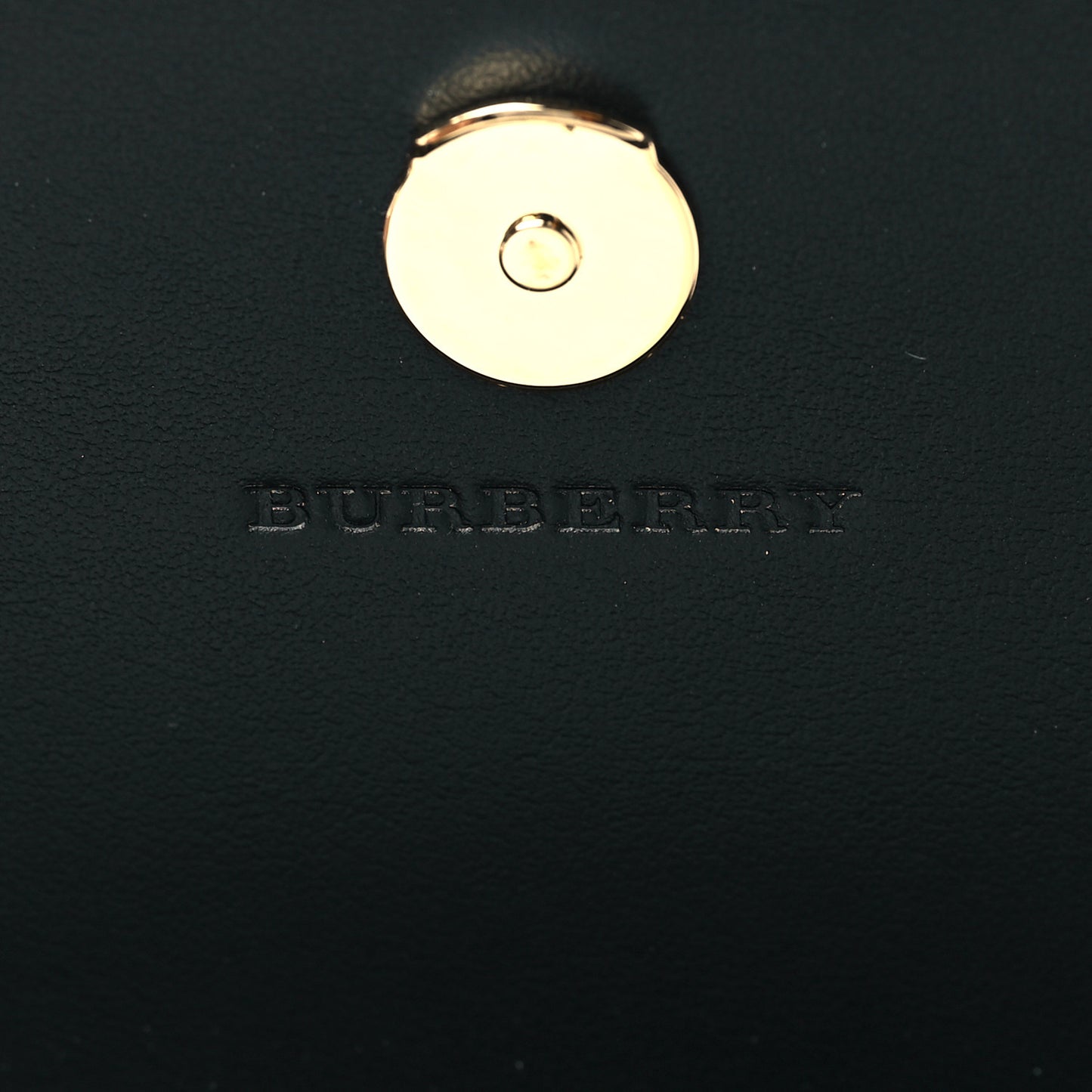 Grainy Calfskin House Check Henley Wallet On Chain Black
