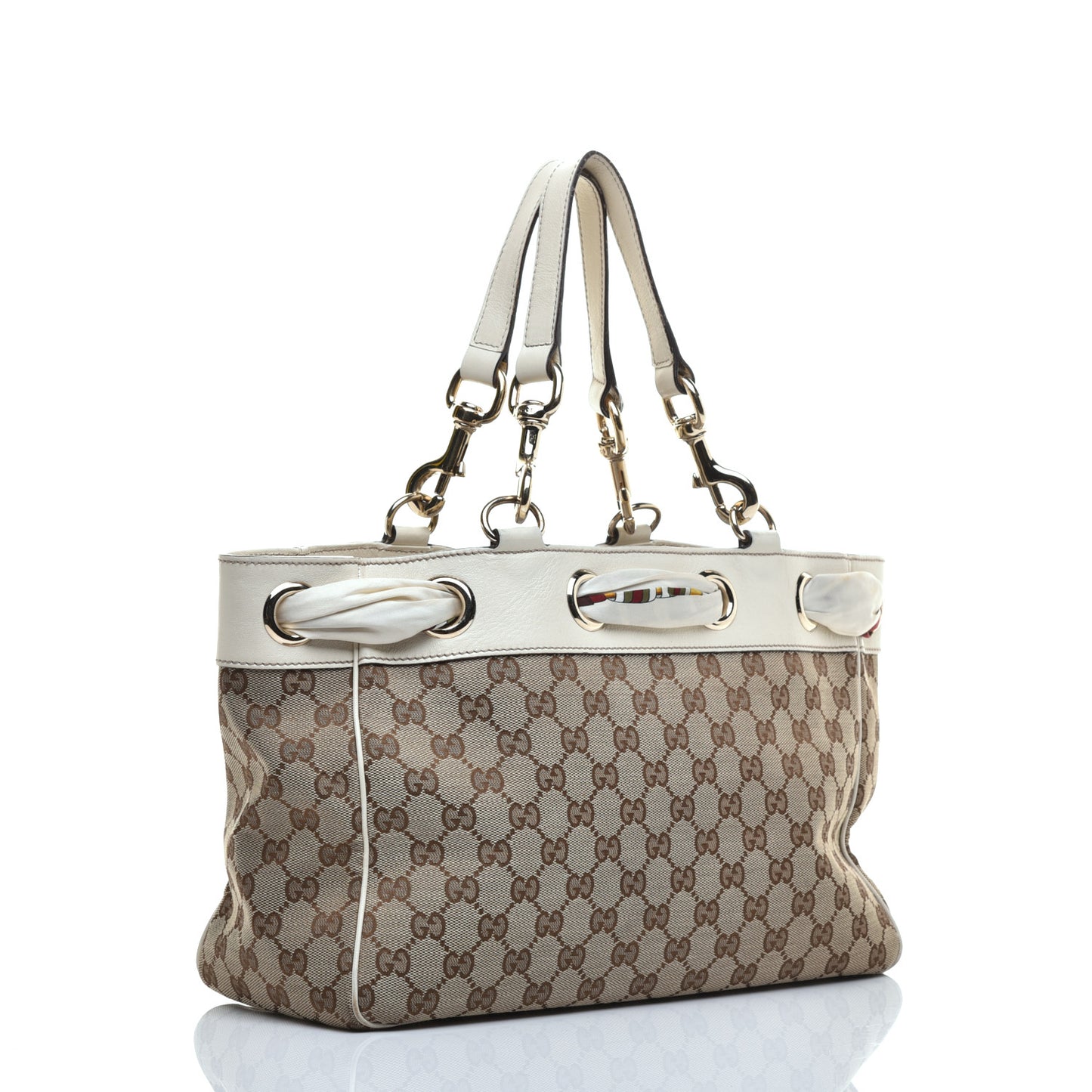 Monogram Medium Positano Tote Off White
