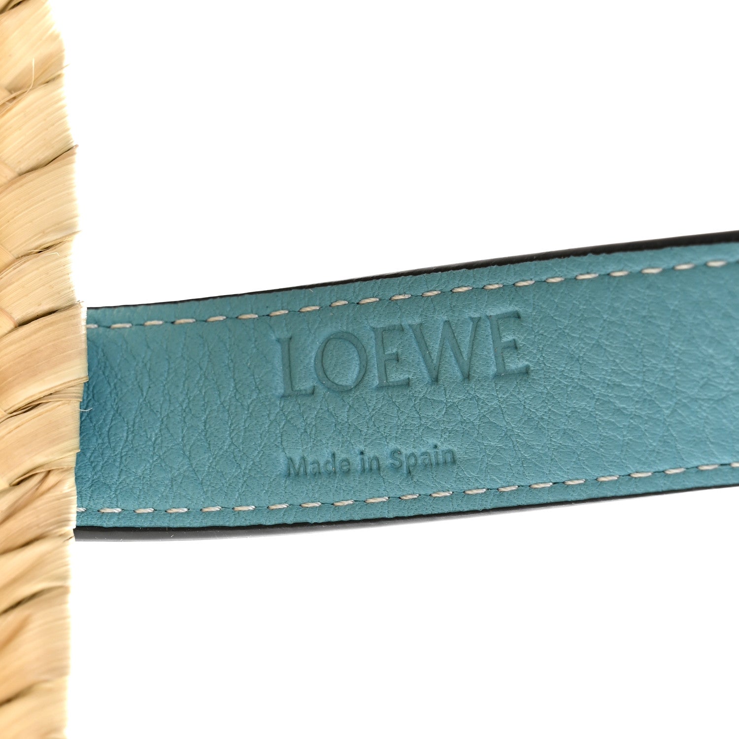 Loewe Raffia Basket Tote Bag Natural Light Blue 6 of 11