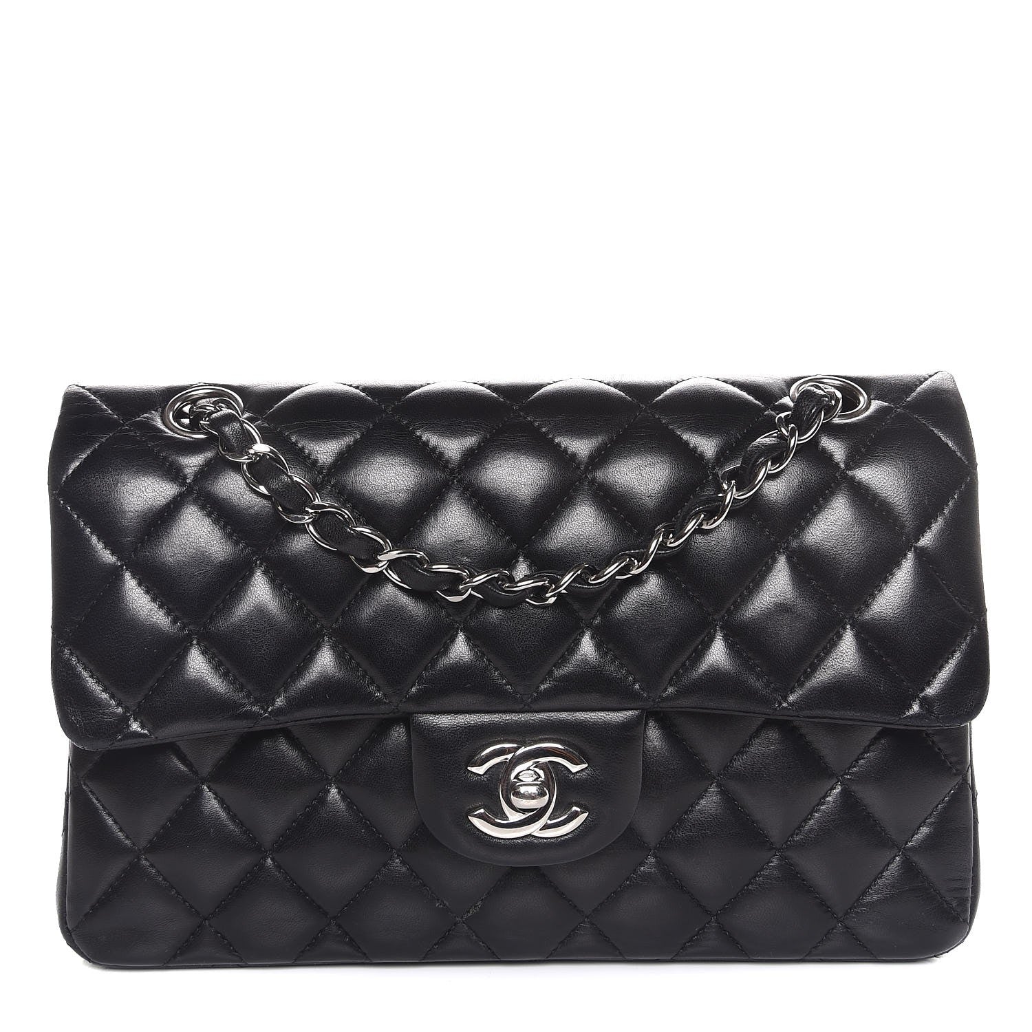 Chanel Lambskin Quilted Small Double Flap Black 1 of 11