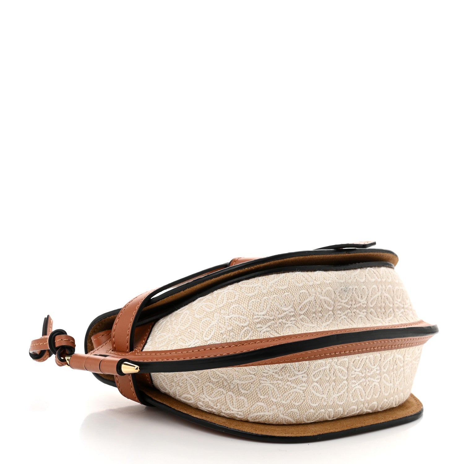Loewe Calfskin Canvas Anagram Mini Gate Dual Bag Ecru Tan 4 of 11