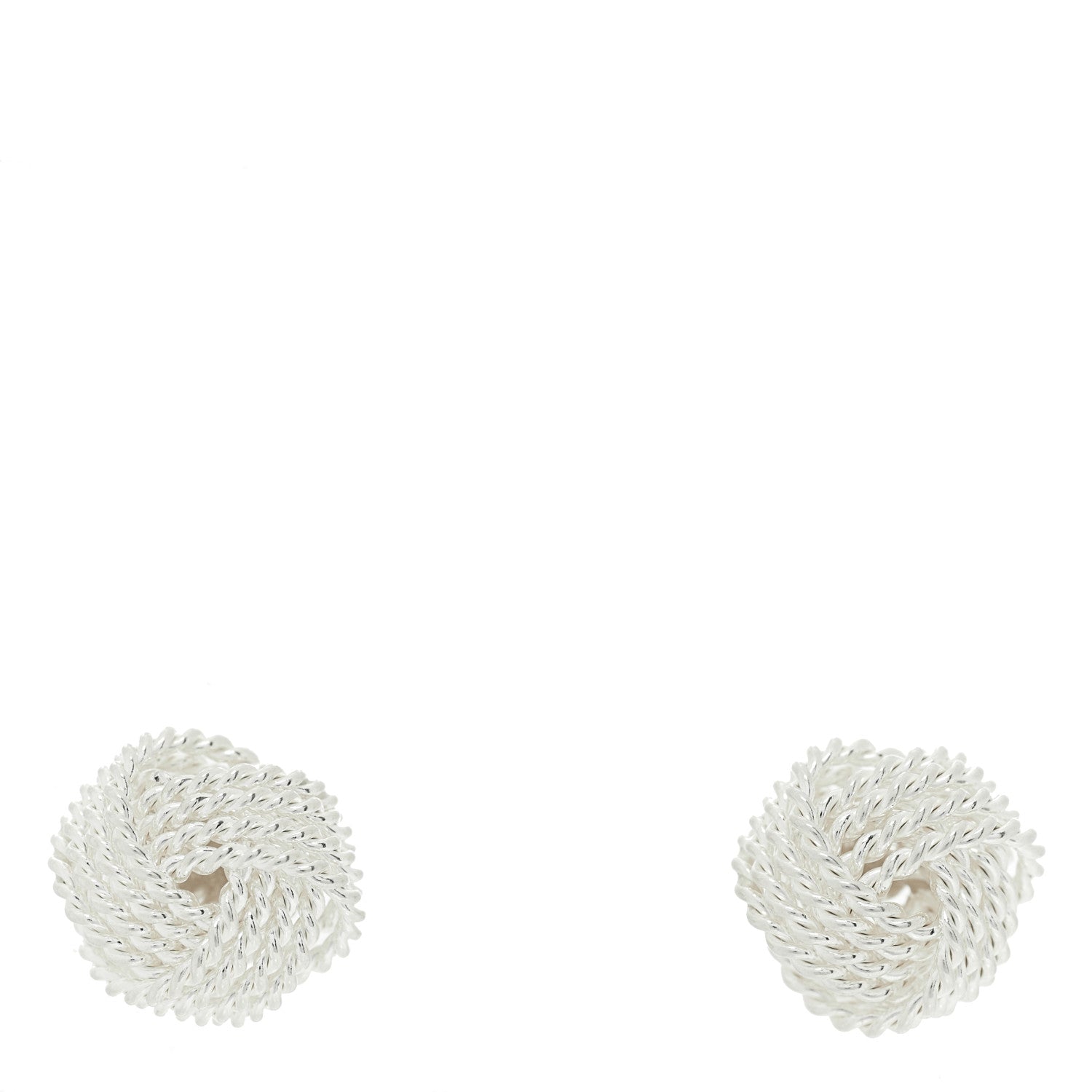 Tiffany Sterling Silver Twist Knot Earrings 1 of 3