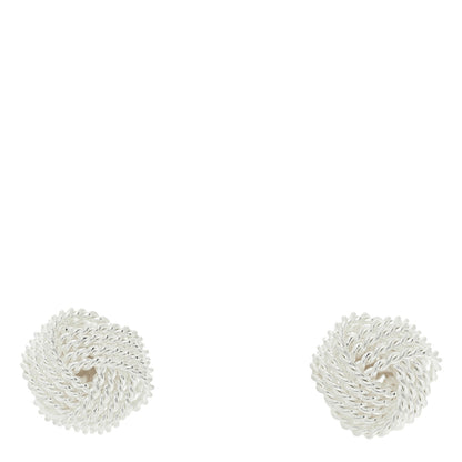 Tiffany Sterling Silver Twist Knot Earrings 1 of 3
