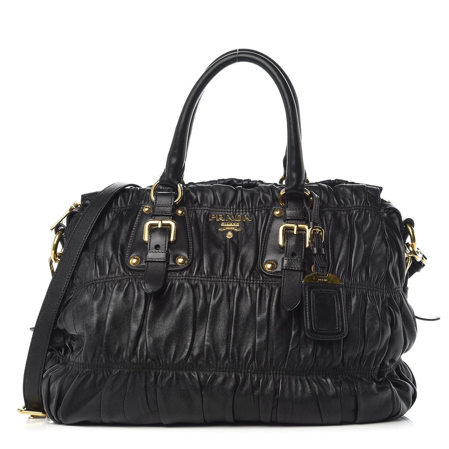 Nappa Gaufre Tote Black