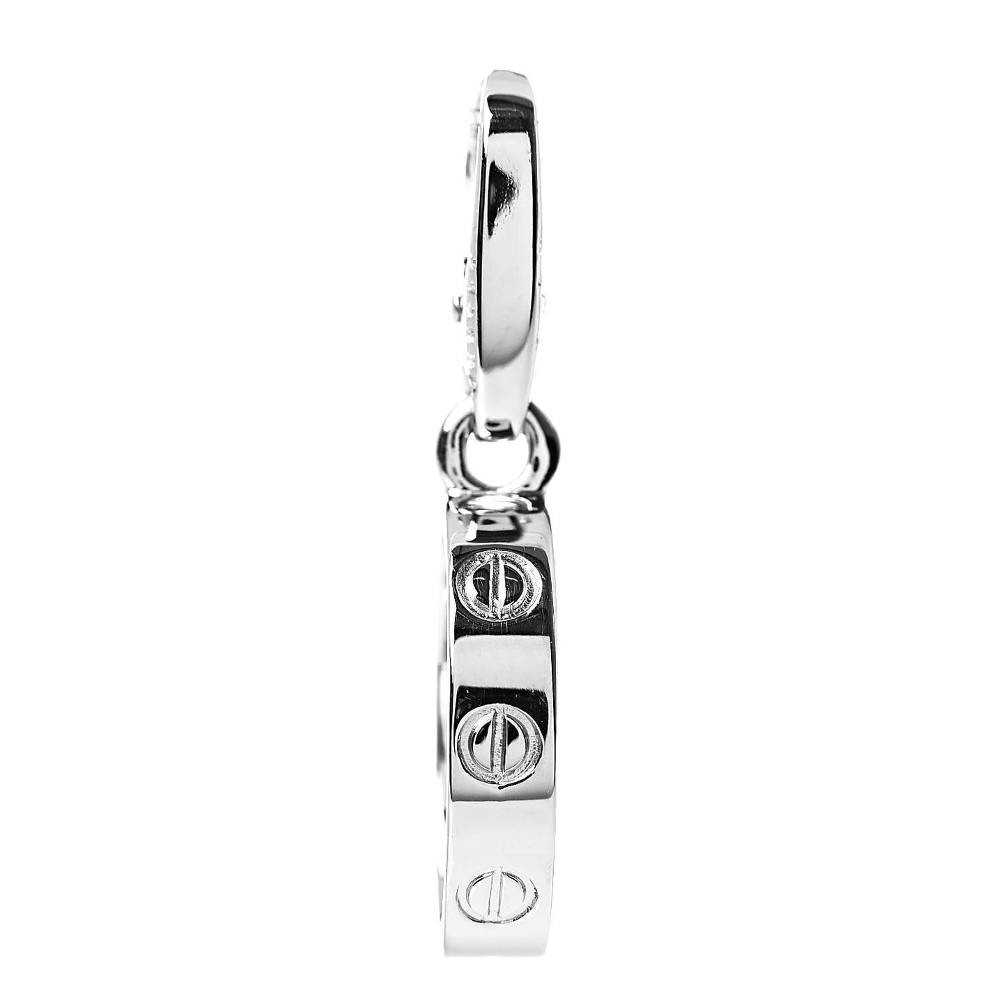 18K White Gold LOVE Ring Charm