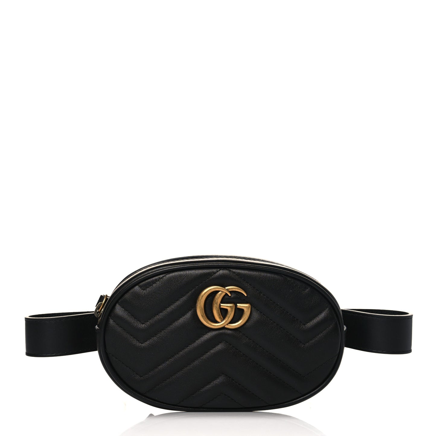 Calfskin Matelasse GG Marmont Belt Bag 85 34 Black