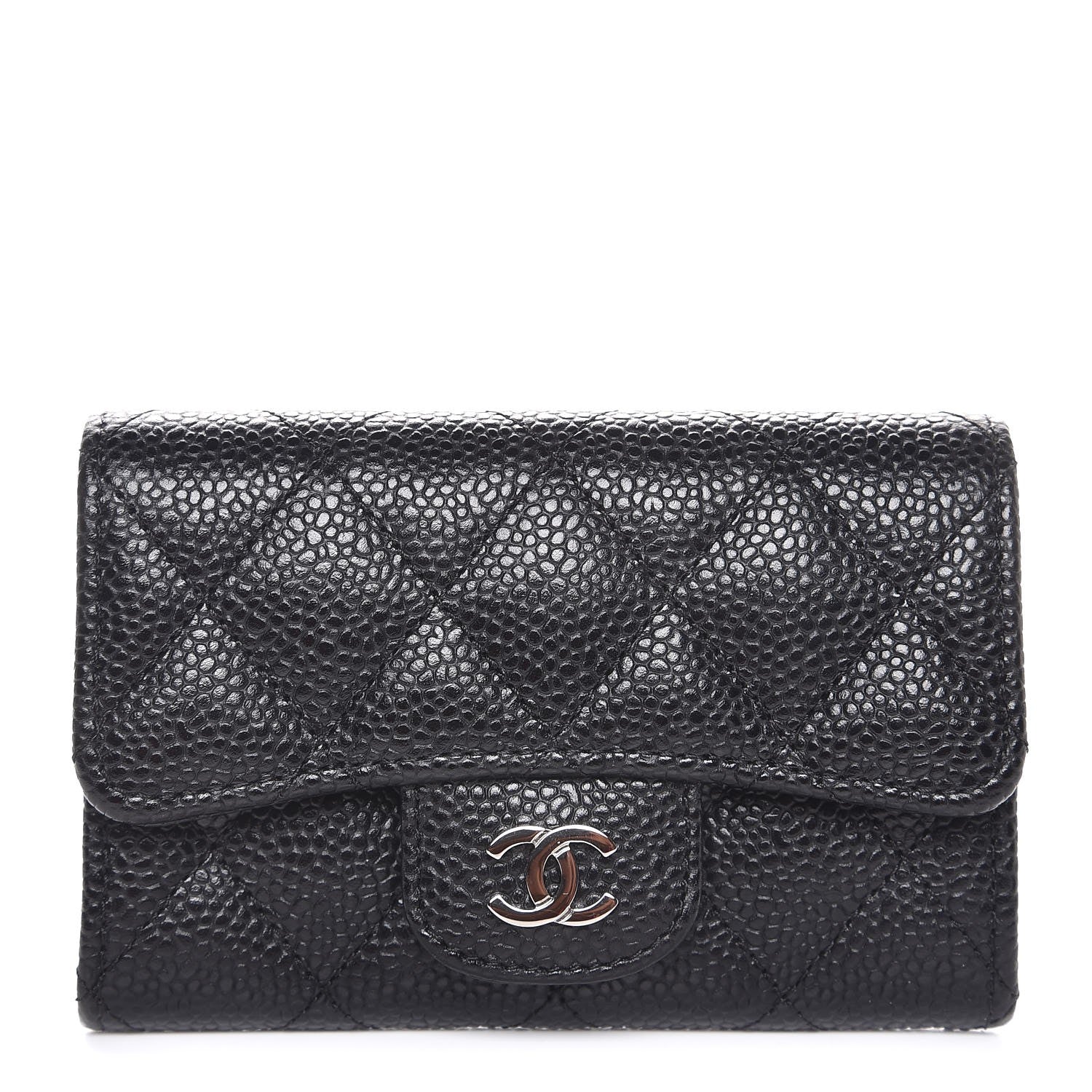 Chanel Caviar Quilted Flap Card Holder Black 1 of 9