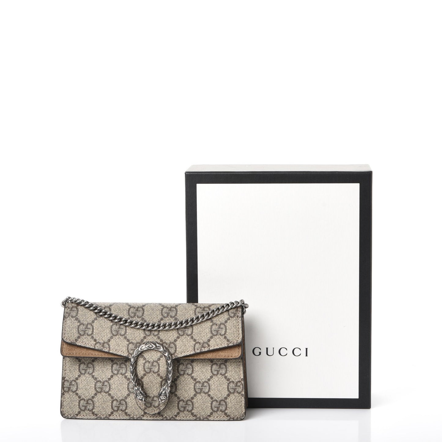 GG Supreme Monogram Super Mini Dionysus Shoulder Bag Taupe