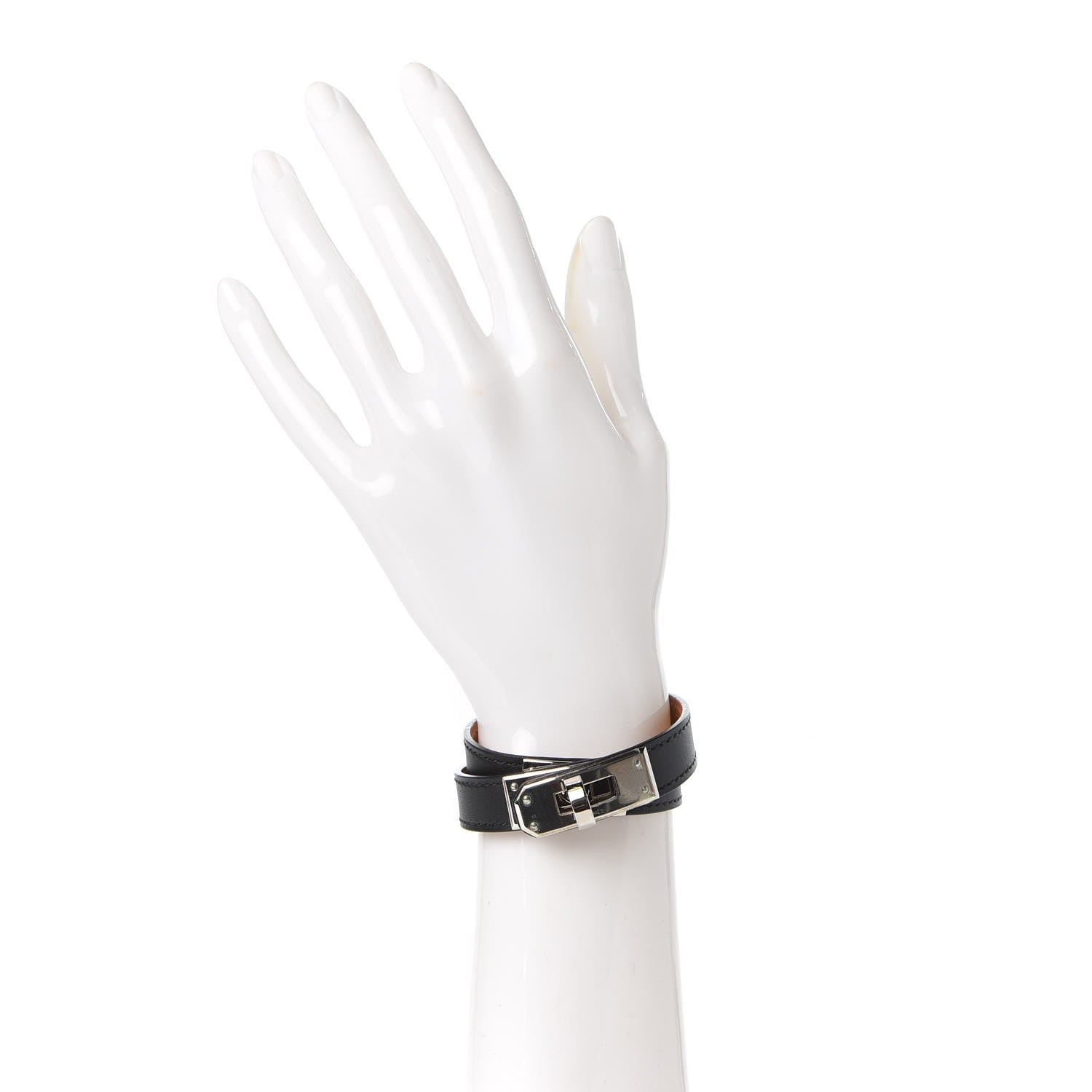 Hermes Chamonix Kelly Double Tour Bracelet XS Black 2 of 9