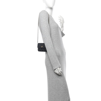 Chanel Lambskin Quilted Pearl Crush Flap With Chain Black 2 of 11