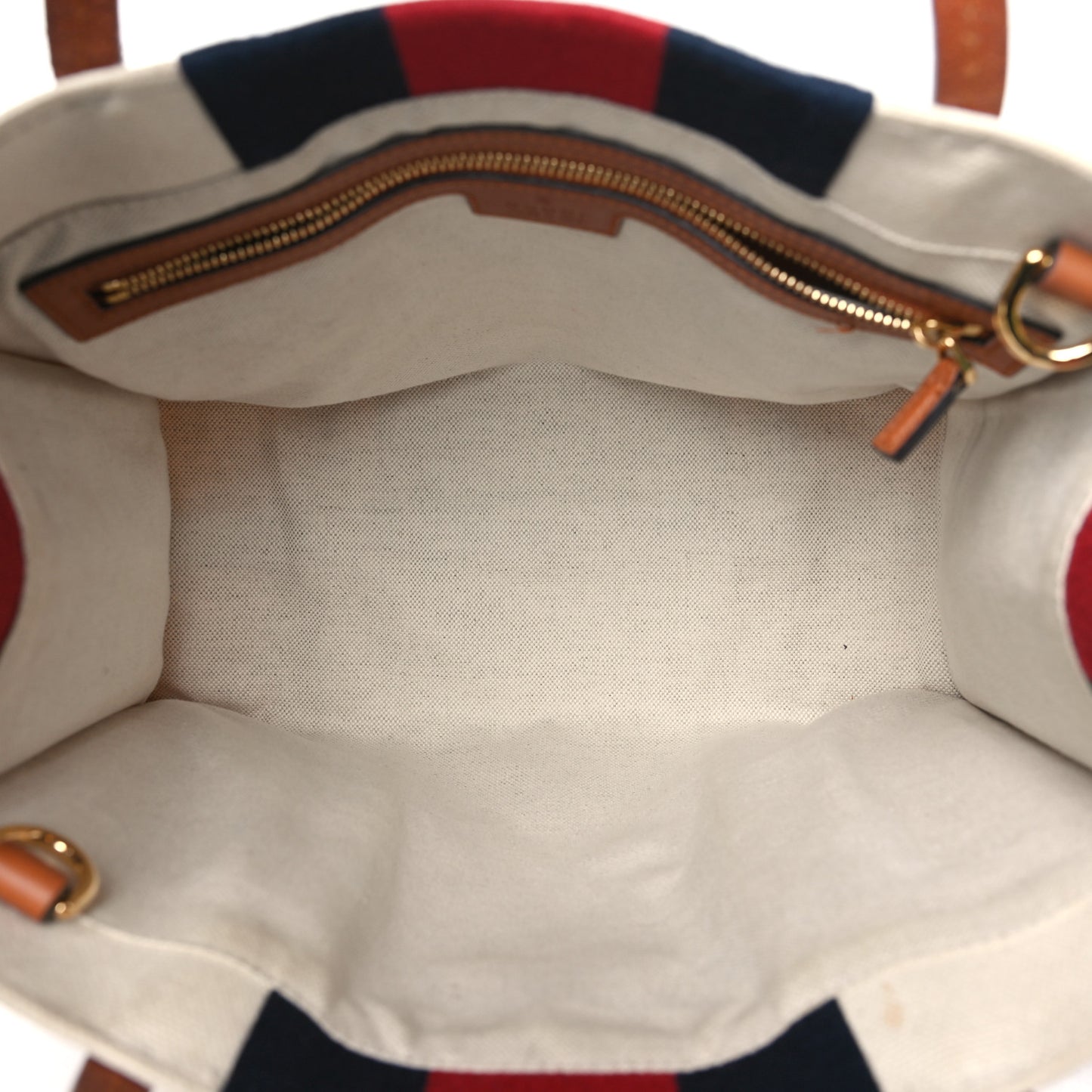 Canvas Web Medium Interlocking G Tote Bag White