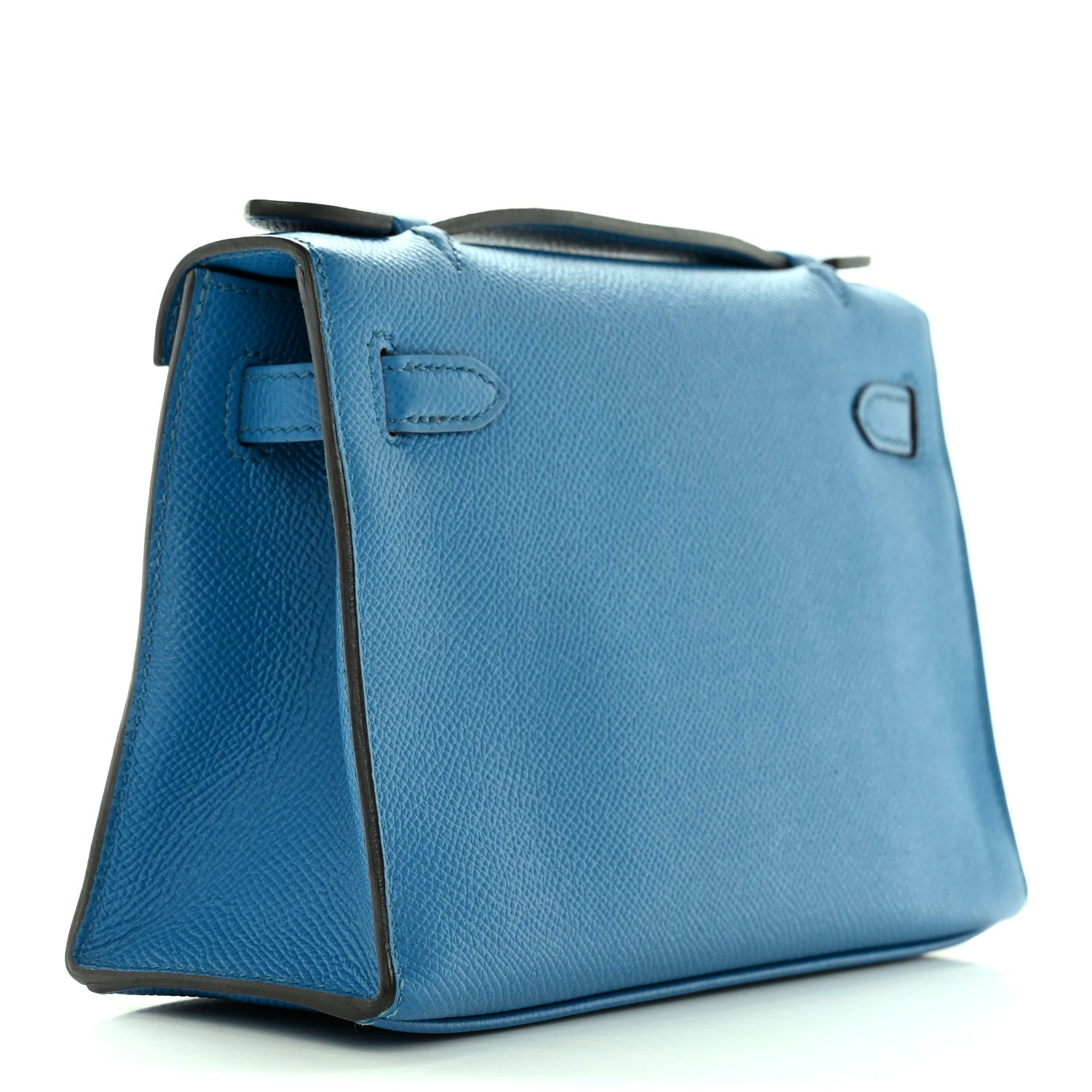 Hermes Epsom Kelly Pochette Clutch Bleu Izmir 3 of 19