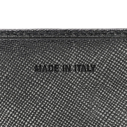 Prada Saffiano Triangle Flap Wallet Black 14 of 16