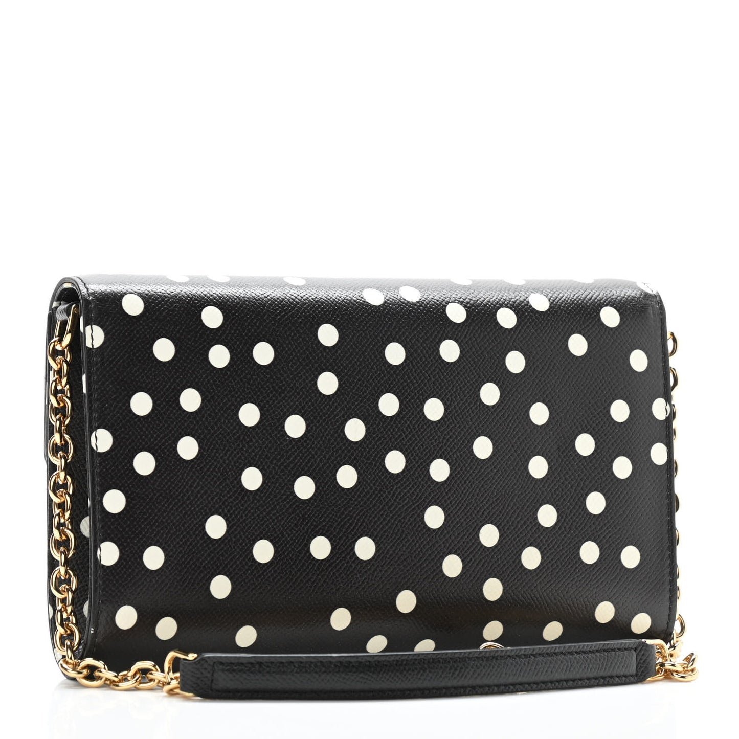 Dauphine Polka Dot Print Shoulder Bag Black