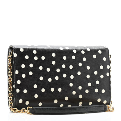 Dolce & Gabbana Dauphine Polka Dot Print Shoulder Bag Black 3 of 9
