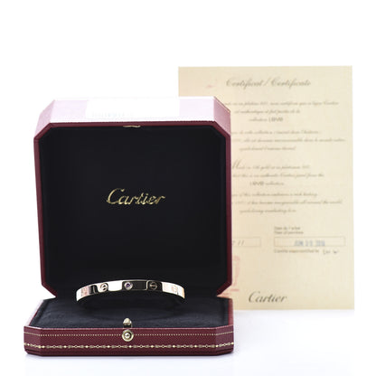 Cartier 18K Pink Gold Pink Sapphire LOVE Cuff Bracelet 18 6 of 6